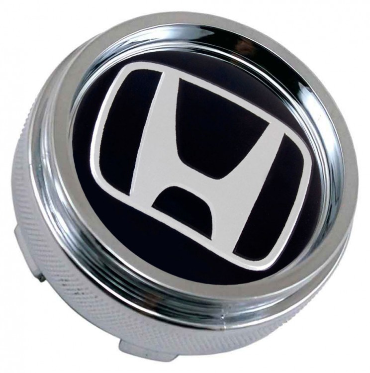 Колпачок ступицы Honda 60/56/6 хром-черный