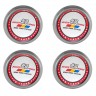 Заглушка на диски Honda Mugen Power 74/70/9 хром красный 