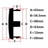 Колпачки на диски Honda 65/60/12