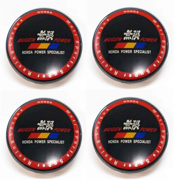 Заглушка литого диска Honda mugen power 68/65/12 черный 